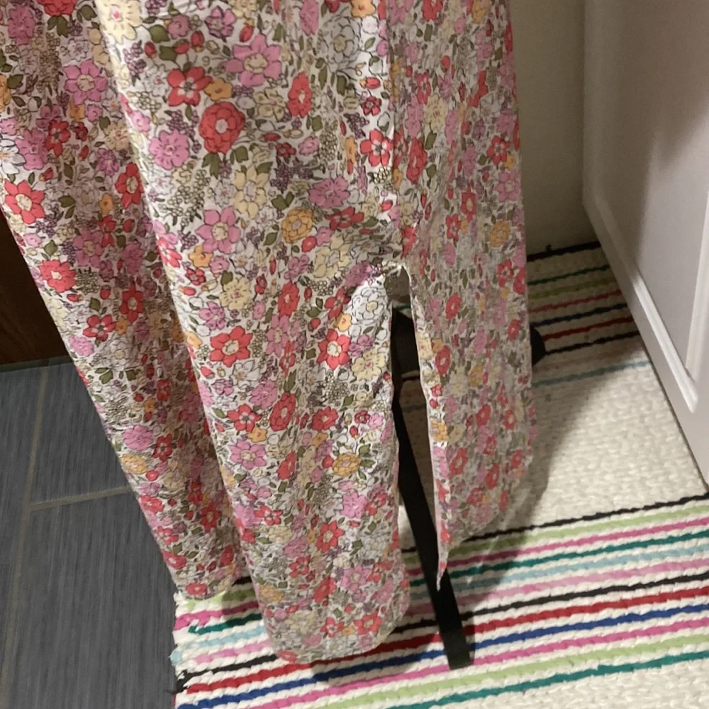 New H&M floral balloon sleeve cotton maxi dress - Picture 10 of 11